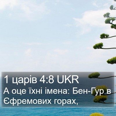 1 царів 4:8 UKR Bible Verse Image