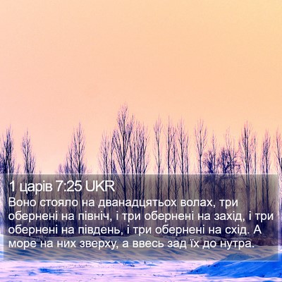 1 царів 7:25 UKR Bible Verse Image