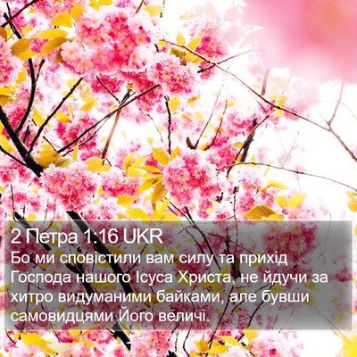 2 Петра 1:16 UKR Bible Verse Image