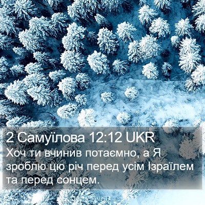 2 Самуїлова 12:12 UKR Bible Verse Image