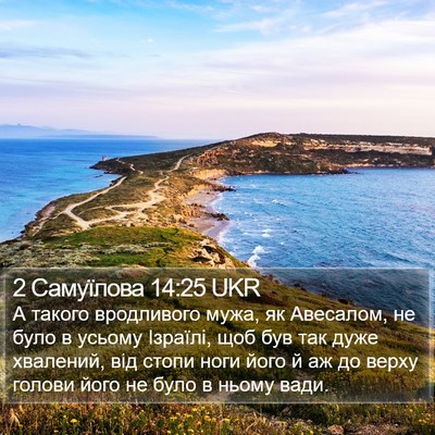 2 Самуїлова 14:25 UKR Bible Verse Image