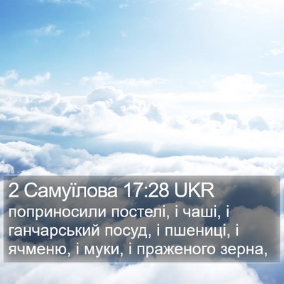 2 Самуїлова 17:28 UKR Bible Verse Image