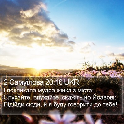 2 Самуїлова 20:16 UKR Bible Verse Image