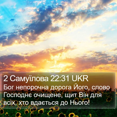 2 Самуїлова 22:31 UKR Bible Verse Image