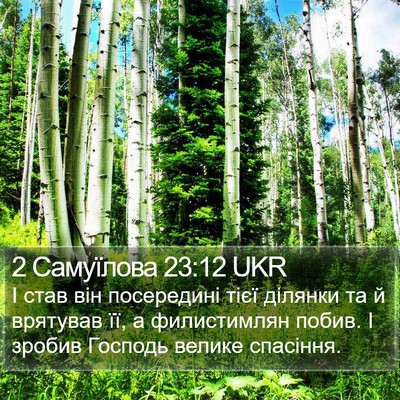 2 Самуїлова 23:12 UKR Bible Verse Image
