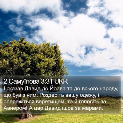 2 Самуїлова 3:31 UKR Bible Verse Image
