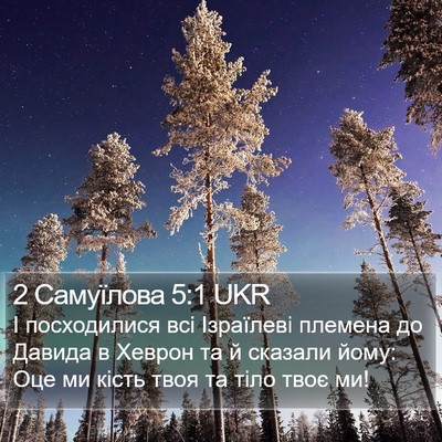 2 Самуїлова 5:1 UKR Bible Verse Image