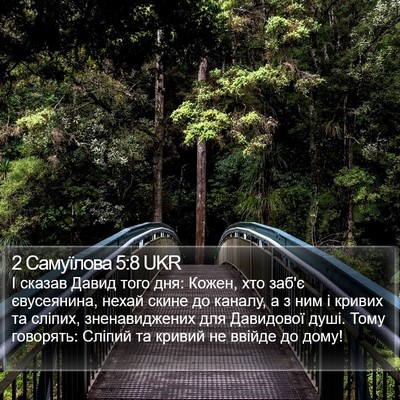 2 Самуїлова 5:8 UKR Bible Verse Image