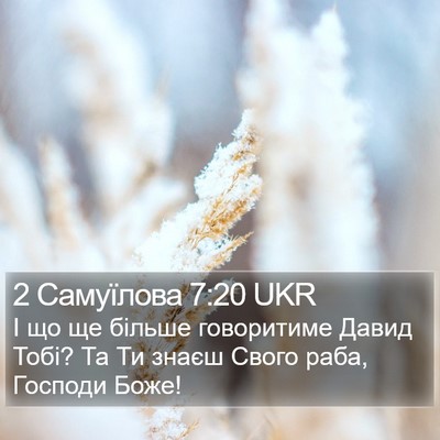 2 Самуїлова 7:20 UKR Bible Verse Image