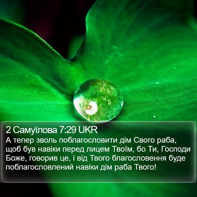 2 Самуїлова 7:29 UKR Bible Verse Image