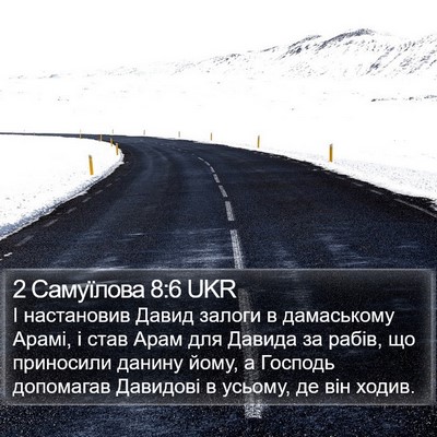 2 Самуїлова 8:6 UKR Bible Verse Image