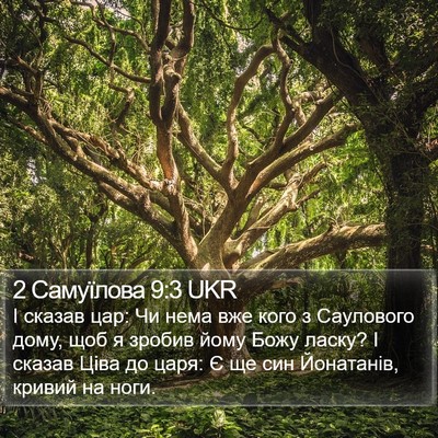 2 Самуїлова 9:3 UKR Bible Verse Image