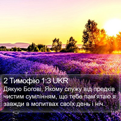 2 Тимофію 1:3 UKR Bible Verse Image