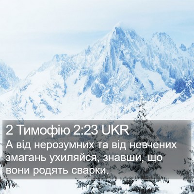 2 Тимофію 2:23 UKR Bible Verse Image