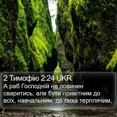 2 Тимофію 2:24 UKR Bible Verse Image