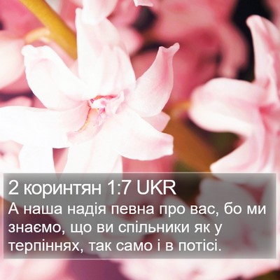 2 коринтян 1:7 UKR Bible Verse Image