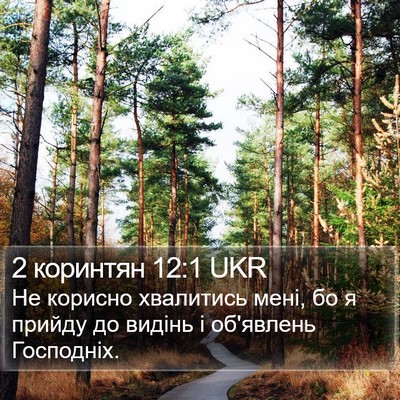 2 коринтян 12:1 UKR Bible Verse Image