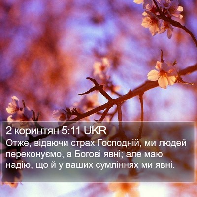 2 коринтян 5:11 UKR Bible Verse Image