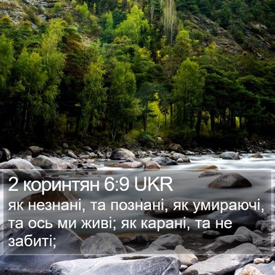 2 коринтян 6:9 UKR Bible Verse Image