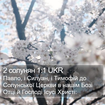 2 солунян 1:1 UKR Bible Verse Image