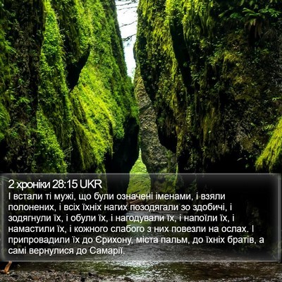 2 хроніки 28:15 UKR Bible Verse Image