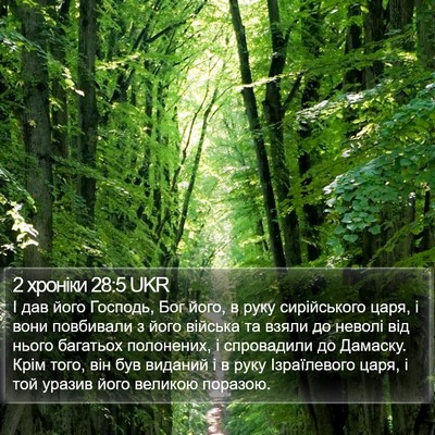 2 хроніки 28:5 UKR Bible Verse Image
