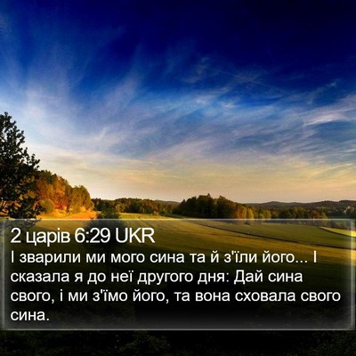 2 царів 6:29 UKR Bible Verse Image