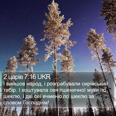 2 царів 7:16 UKR Bible Verse Image
