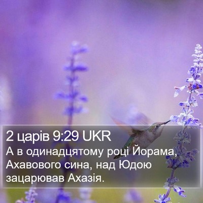 2 царів 9:29 UKR Bible Verse Image