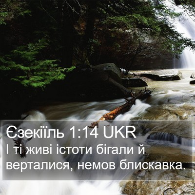Єзекіїль 1:14 UKR Bible Verse Image
