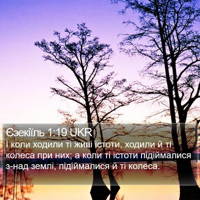 Єзекіїль 1:19 UKR Bible Verse Image