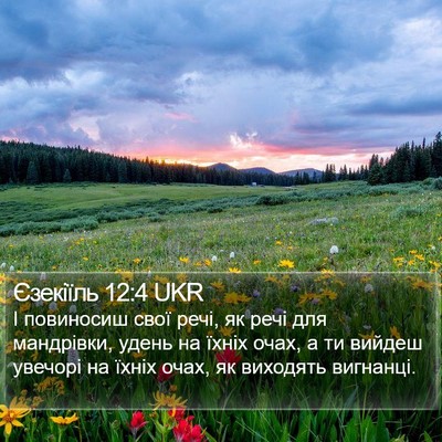Єзекіїль 12:4 UKR Bible Verse Image