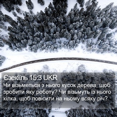 Єзекіїль 15:3 UKR Bible Verse Image