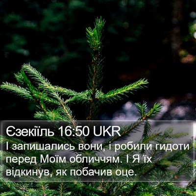 Єзекіїль 16:50 UKR Bible Verse Image