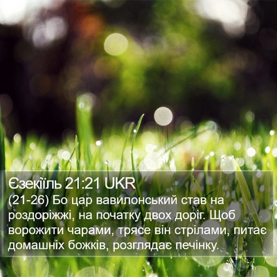 Єзекіїль 21:21 UKR Bible Verse Image