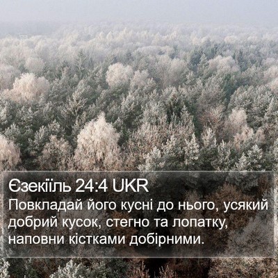 Єзекіїль 24:4 UKR Bible Verse Image
