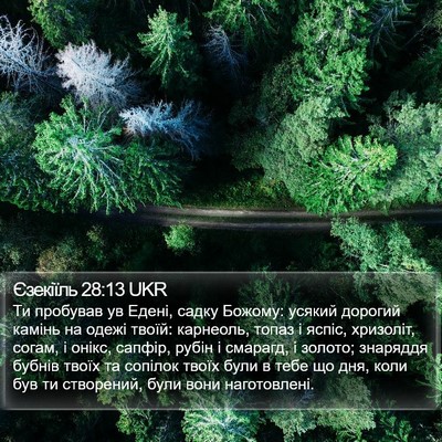 Єзекіїль 28:13 UKR Bible Verse Image