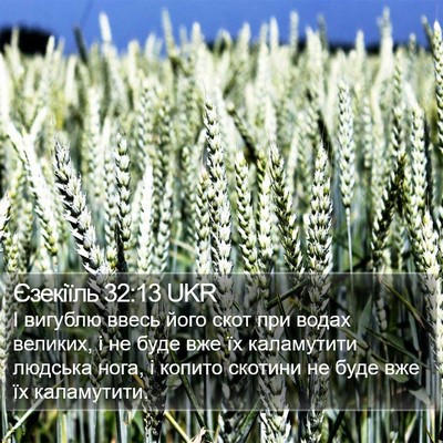 Єзекіїль 32:13 UKR Bible Verse Image