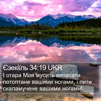 Єзекіїль 34:19 UKR Bible Verse Image