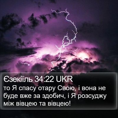 Єзекіїль 34:22 UKR Bible Verse Image