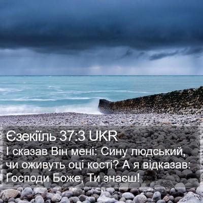 Єзекіїль 37:3 UKR Bible Verse Image