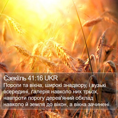 Єзекіїль 41:16 UKR Bible Verse Image