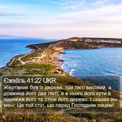 Єзекіїль 41:22 UKR Bible Verse Image