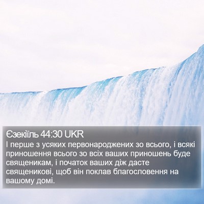 Єзекіїль 44:30 UKR Bible Verse Image