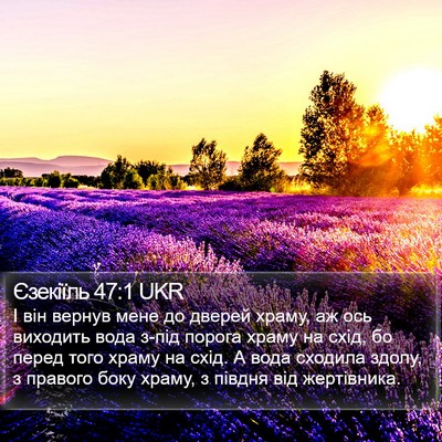 Єзекіїль 47:1 UKR Bible Verse Image