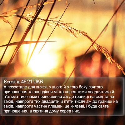 Єзекіїль 48:21 UKR Bible Verse Image