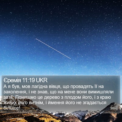 Єремія 11:19 UKR Bible Verse Image