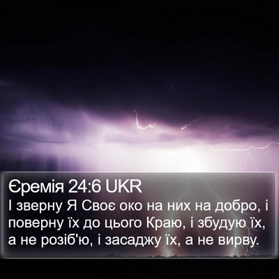 Єремія 24:6 UKR Bible Verse Image