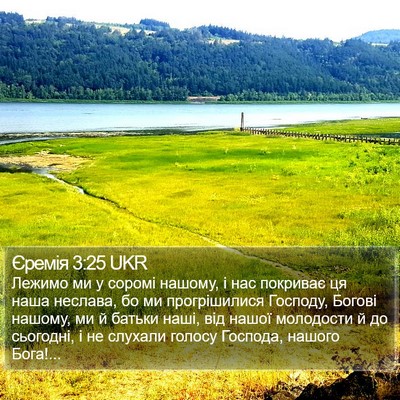 Єремія 3:25 UKR Bible Verse Image
