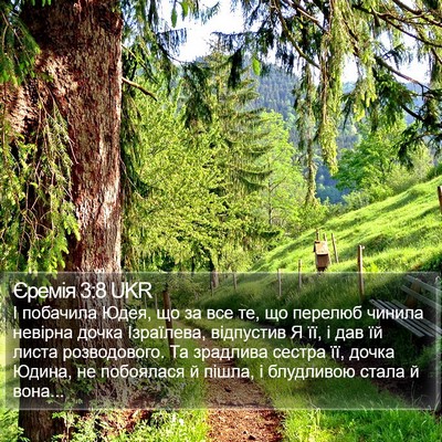 Єремія 3:8 UKR Bible Verse Image